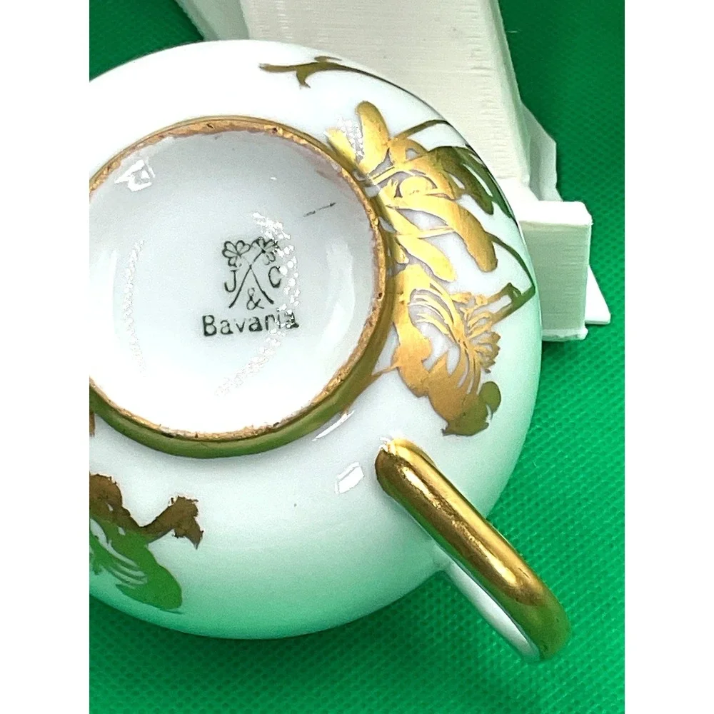 J&C Bavaria 23k Gold Gilt‎ Tea Cups & Plates Set